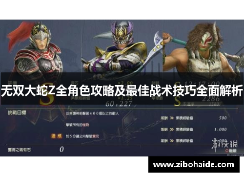 无双大蛇Z全角色攻略及最佳战术技巧全面解析
